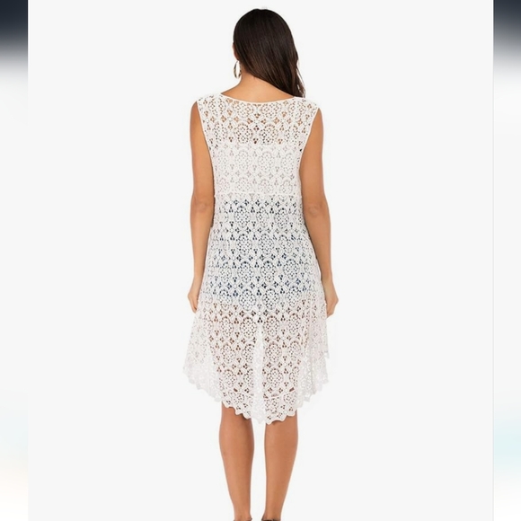 Gleamiss Crochet Lace Open Front Sleeveless Caedigan OS NWT - Picture 4 of 15